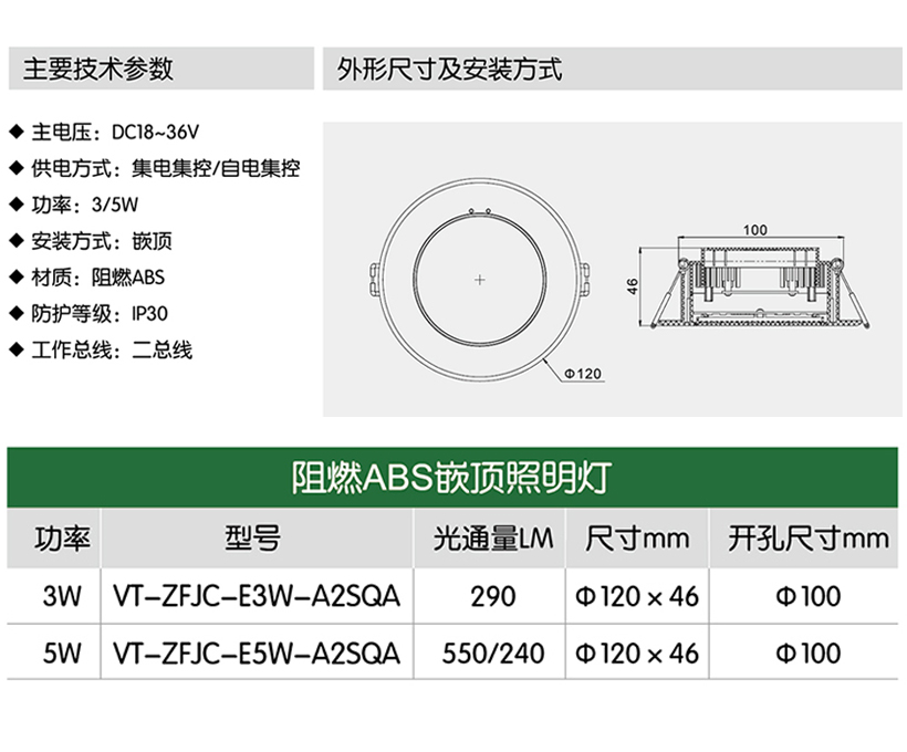 阻燃ABS嵌顶照明灯价格